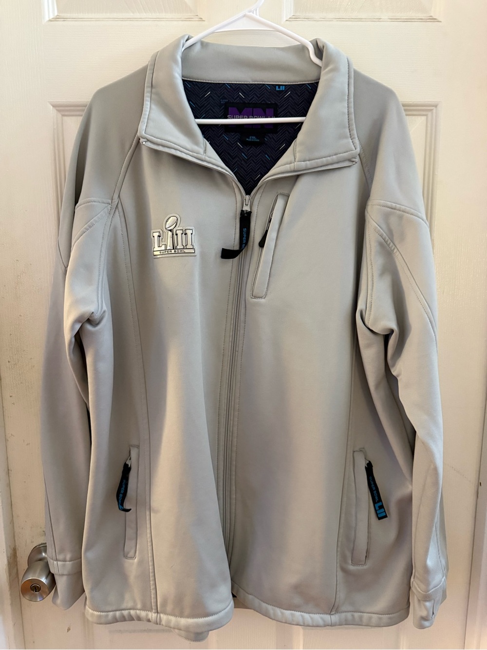 Super Bowl LII Event Staff Light Gray NFL Official Zip Jacket